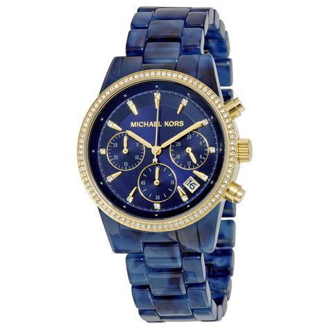 michael kors blue watch women|michael kors navy blue watch.